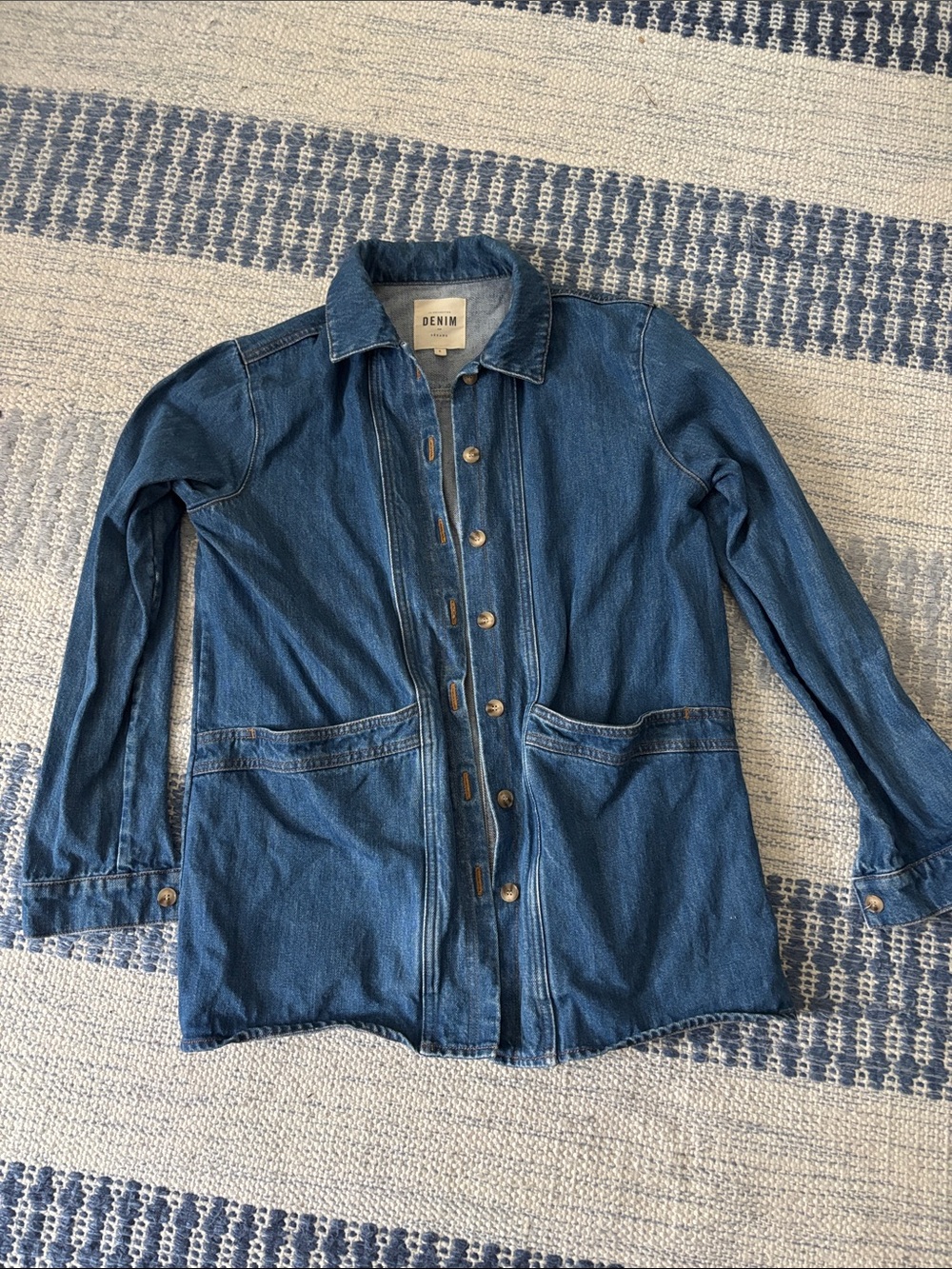 Sezane Wills Chore Jacket in Denim